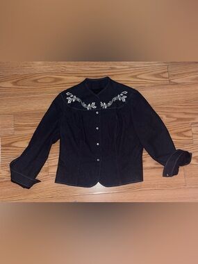 Vintage Embroidered Western Denim Jacket